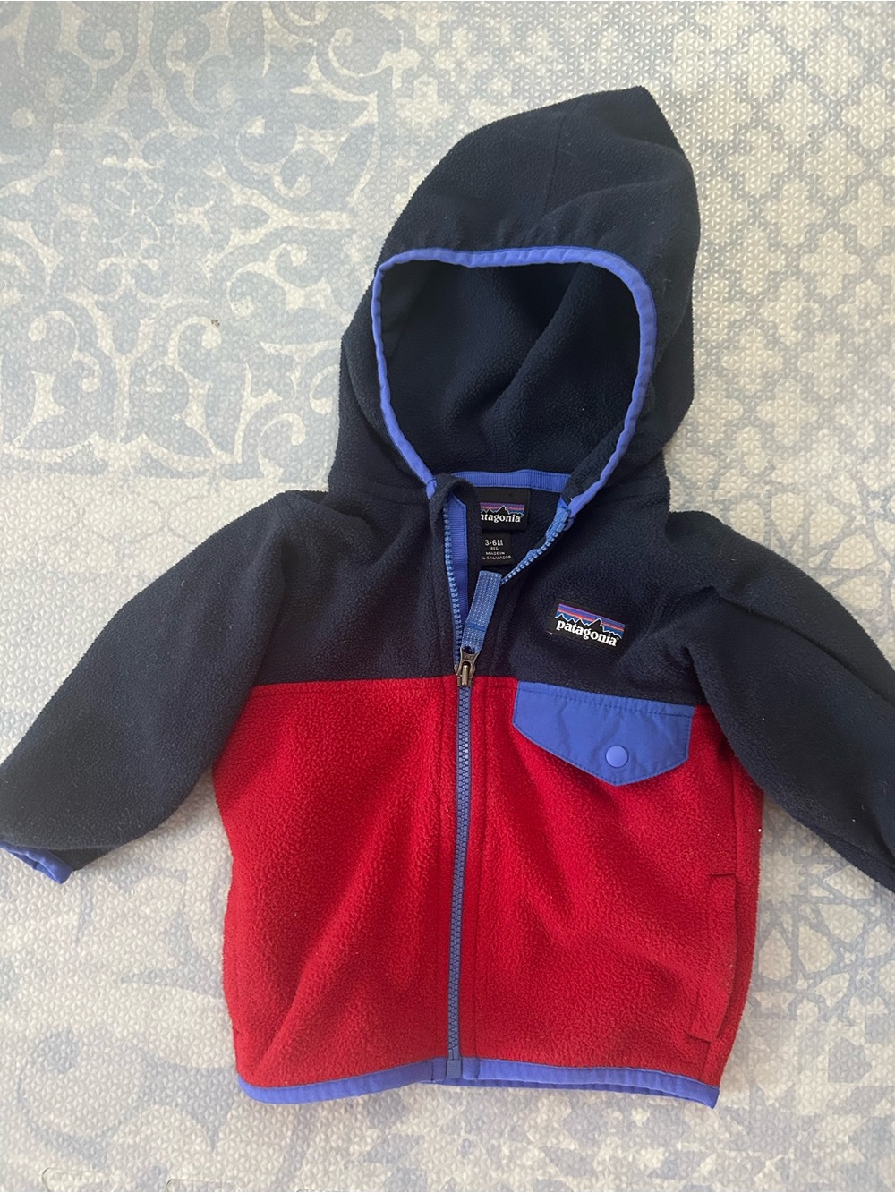 Patagonia zip jacket 3-6 mos